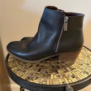 Stylish Black Leather Ankle Boots